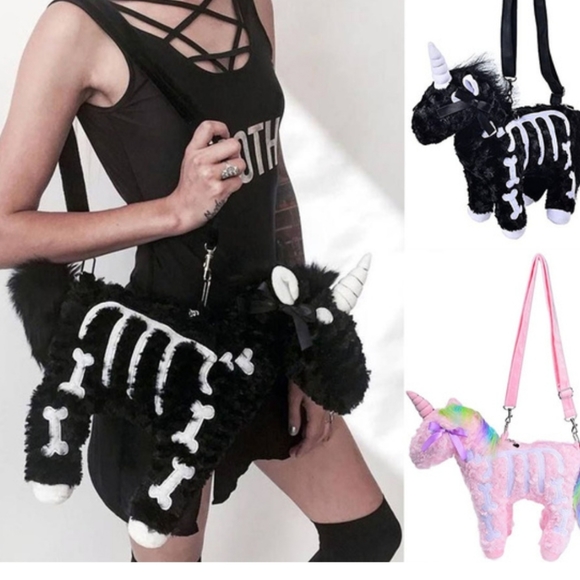 UNISKELTON Plush Purse (Black & White) one of a kind! - Picture 14 of 16